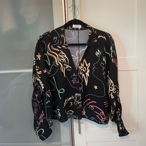 Aritzia funky blouse